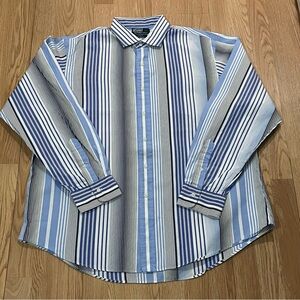 Polo Ralph Lauren Men’s Long Sleeve Dress Shirt 18 XXL Estate Custom Fit Striped
